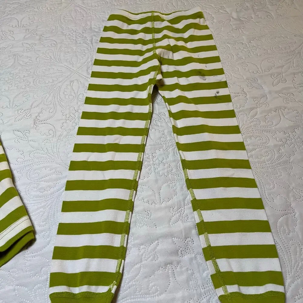 Hanna Andersson Grinch Striped PJ Set Size 5
